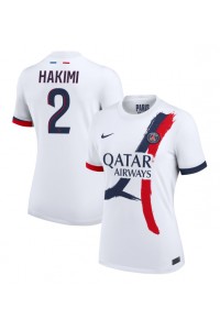 Paris Saint-Germain Achraf Hakimi #2 Voetbaltruitje Uit tenue Dames 2024-25 Korte Mouw